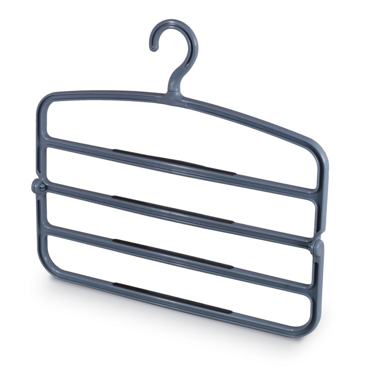 Galge för 4 par byxor, ANTI-SLIP, 40 x H 37 cm , Grå