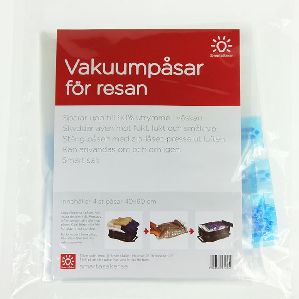 Vakuumpåsar 4-pack i gruppen Hemmet / Sortera & Förvara / Vakuumpåsar hos SmartaSaker.se (10631)