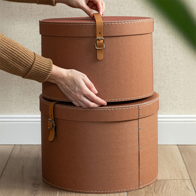 Runda förvaringslådor 2-pack - Stapelbar låda | SmartaSaker