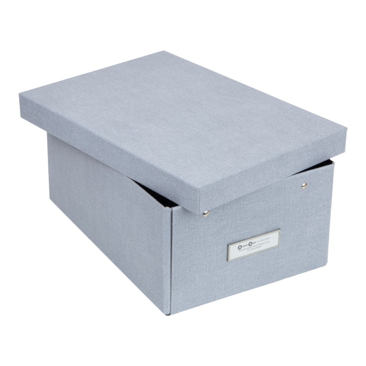 Förvaringslåda Karin canvas med lock - Bigso | SmartaSaker