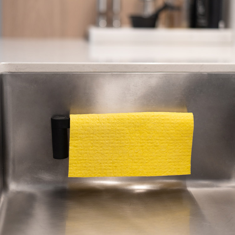 Hållare för disktrasa Happy Sinks, Svart Biokomposit
