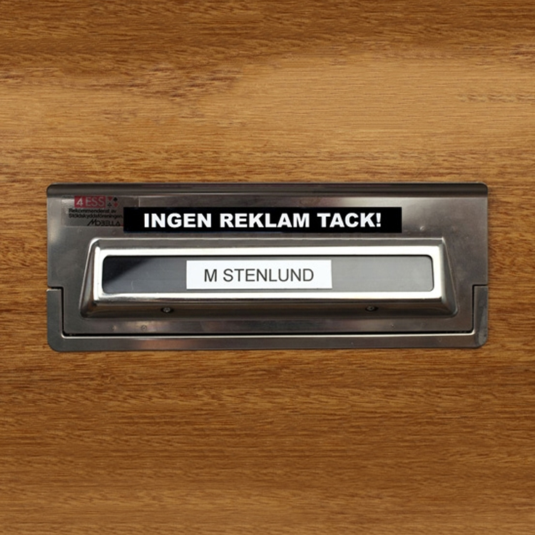 Magnetskylt Ingen Reklam Tack