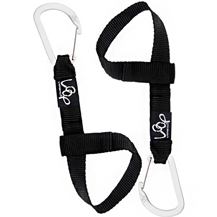Loop fästband med karbinhake 2-pack