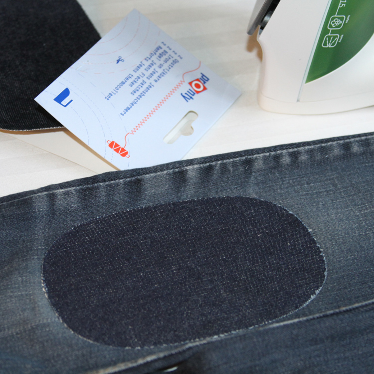 Laglappar till jeans, 2-pack Mörkblå 15x10 cm