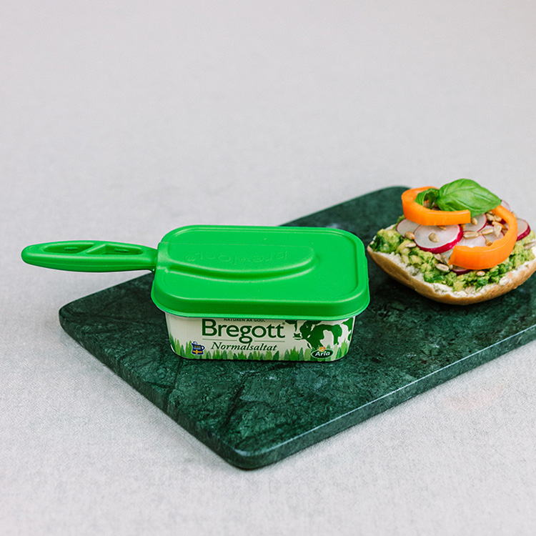 Läs mer om Brelock, lock med smörkniv, 300 g Grön