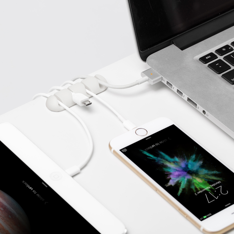 Kabelhållare multi, Vit | Hemmet - Elektronik - Kablar och Adaptrar | Pryloteket