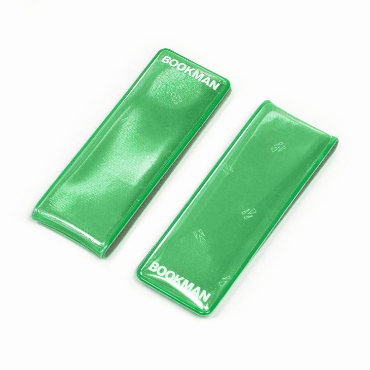Läs mer om Magnetiska reflexer, Rektangulär grön 2-pack