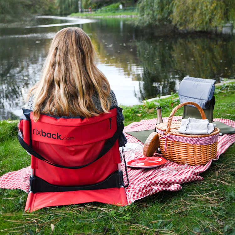 Relaxback, hopfällbart ryggstöd