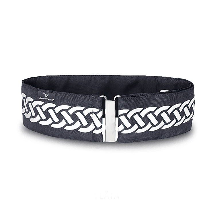 Reflexbälte, Fläta svart L-XL