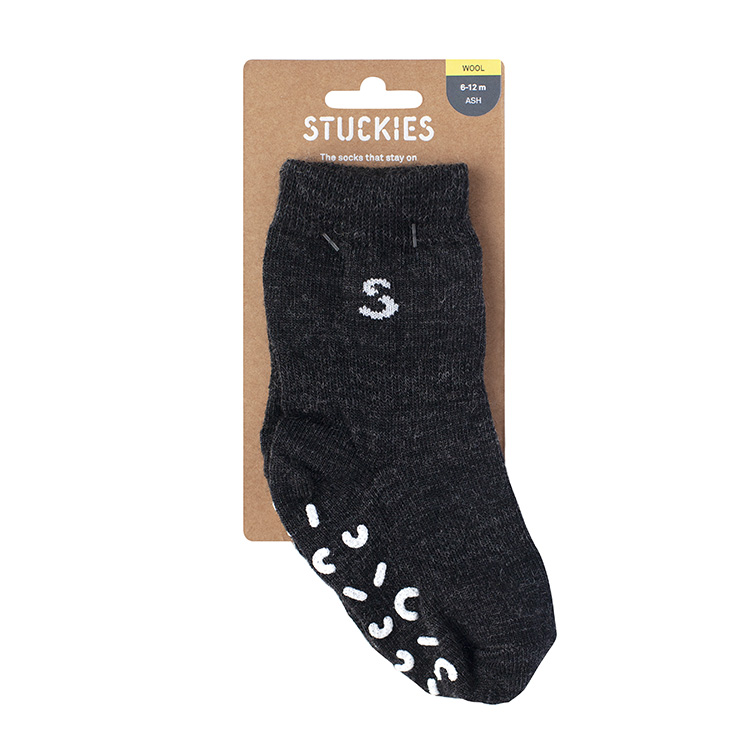 Smarta babysockor Stuckies Ull, 1-pack Beige 10-15