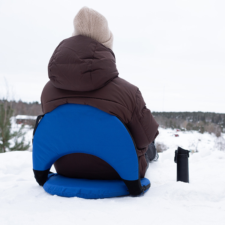 Hopfällbar stol med stoppad dyna