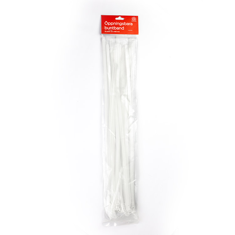 Öppningsbara buntband 20-pack, Svart 20 cm