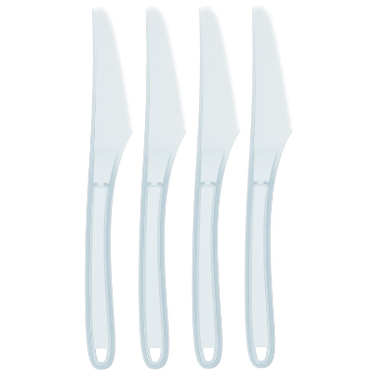 Bestick i ECO-plast, 4-pack Kniv Klar