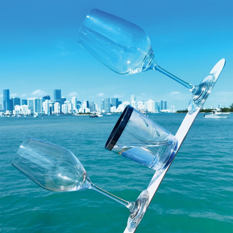 Magnetiska champagneglas i kristall Silwy, 2-pack