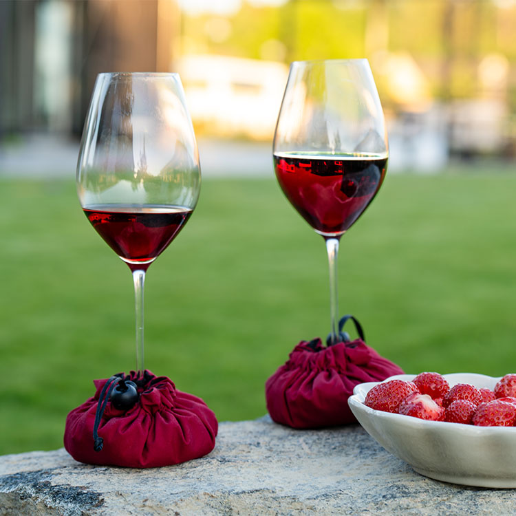Vinglashållare Vingel 2-pack, Vinröd