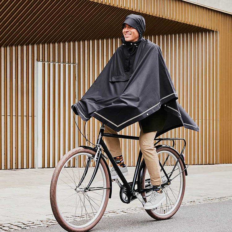 Cykelponcho, Large Svart