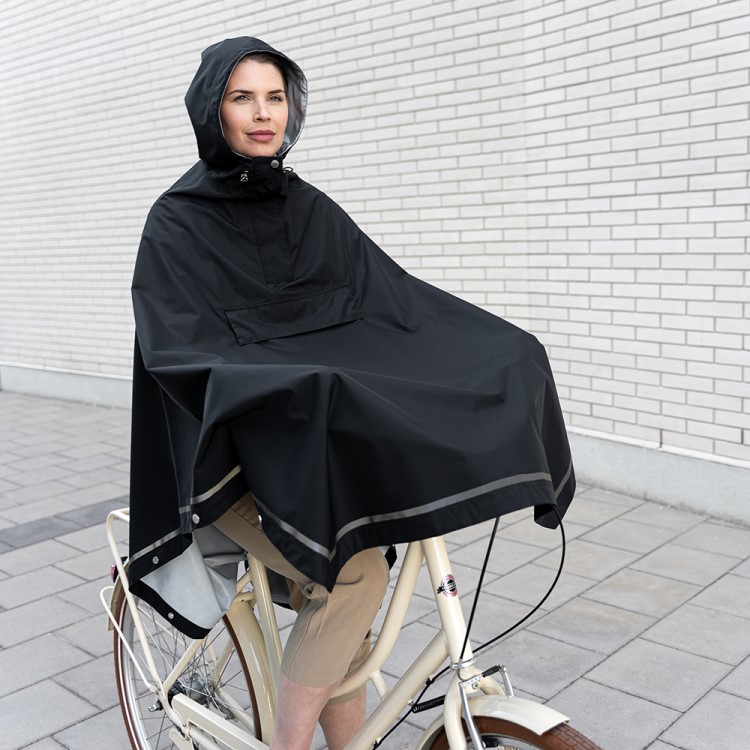 Cykelponcho S/M Svart