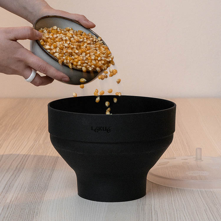 Popcorn maker för mikron, Svart