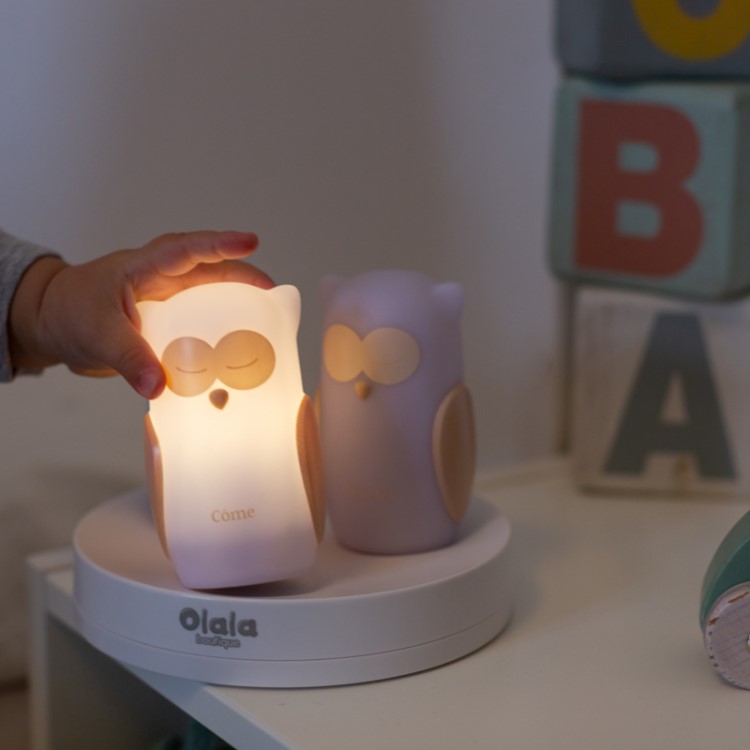 Små nattlampor 3 st, Uggla Vit