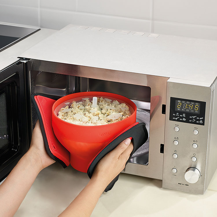 Läs mer om Popcorn maker för mikron, Röd