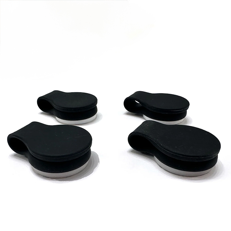 Magnetisk duschdraperihållare 4-pack, Svart