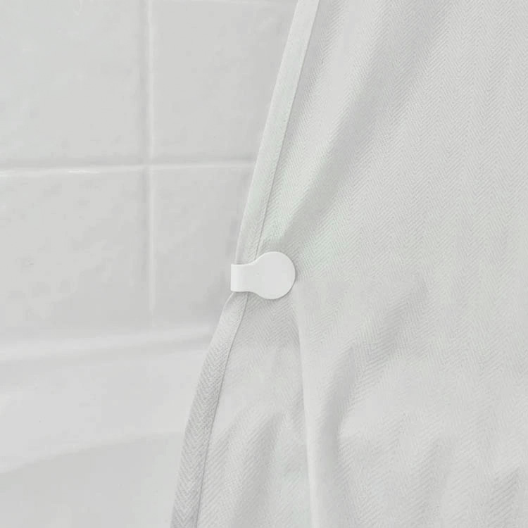 Magnetisk duschdraperihållare 4-pack, Vit