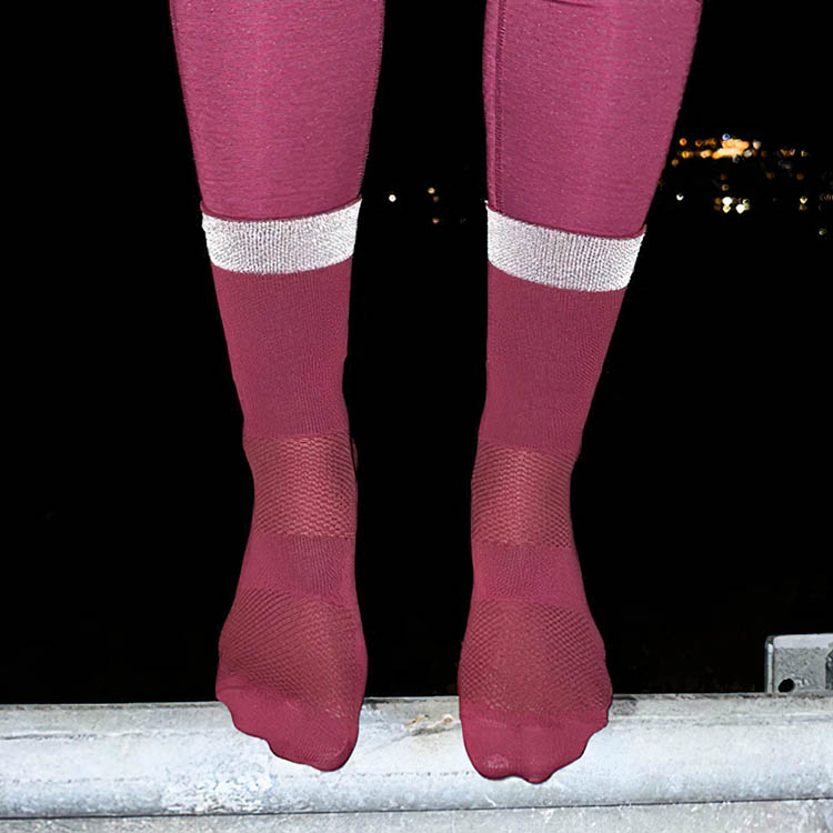 Löparstrumpor med reflex, Rosa 34-37