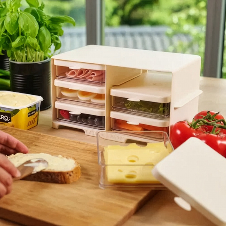 Ställ med lådor till kylen Small Vit