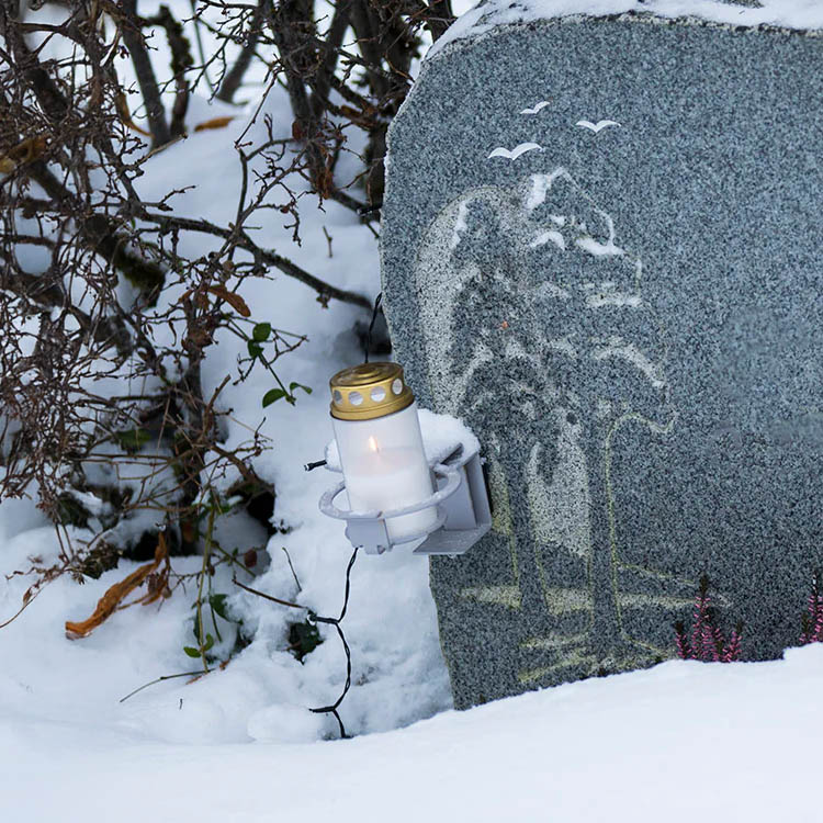 Hållare för gravljus
