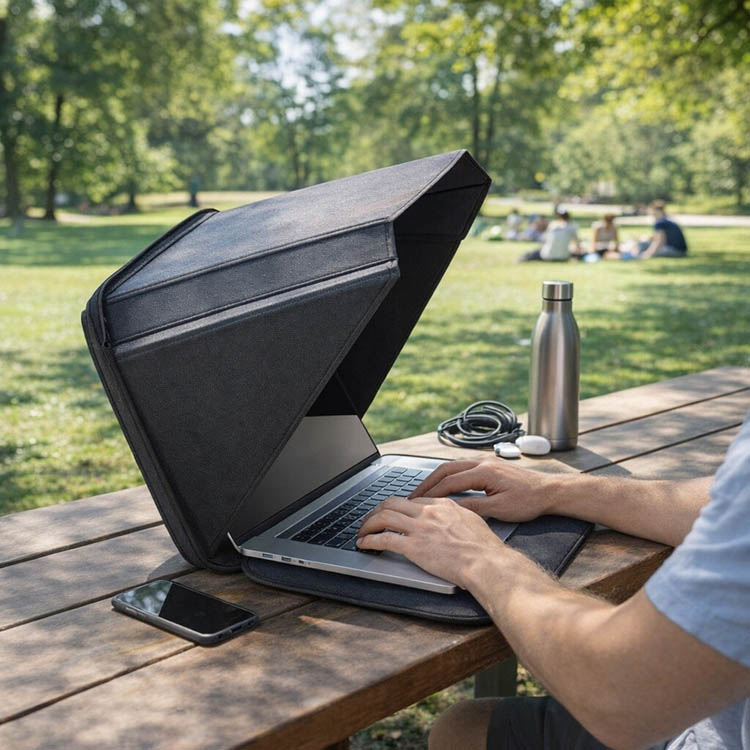 Laptopfordal med insynsskydd