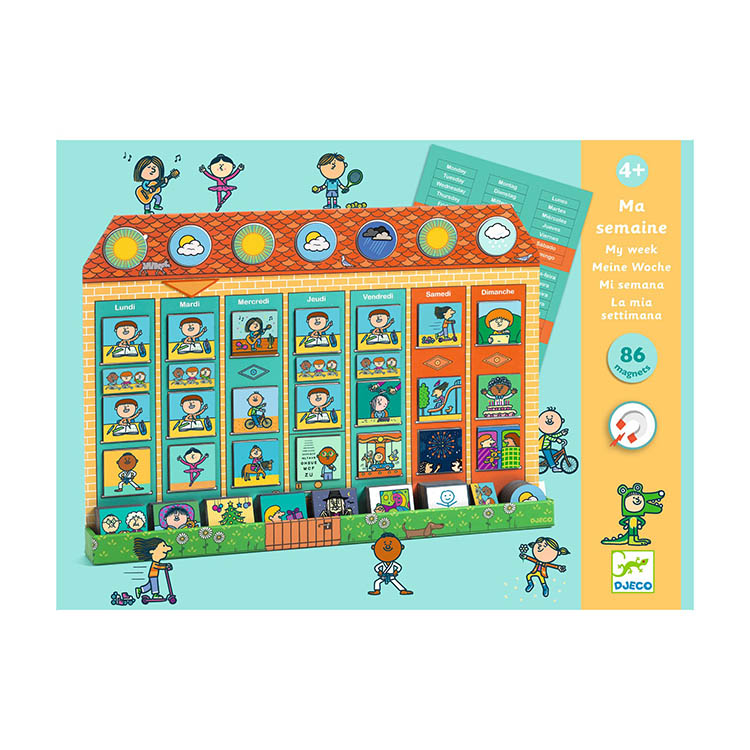 Magnetisk veckokalender för barn