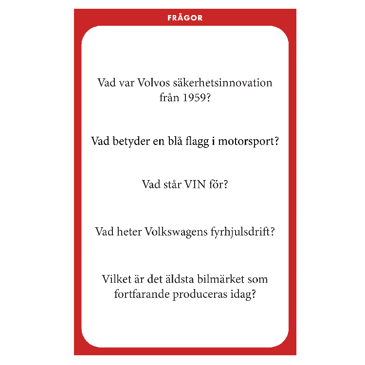 Frågesport om bilar