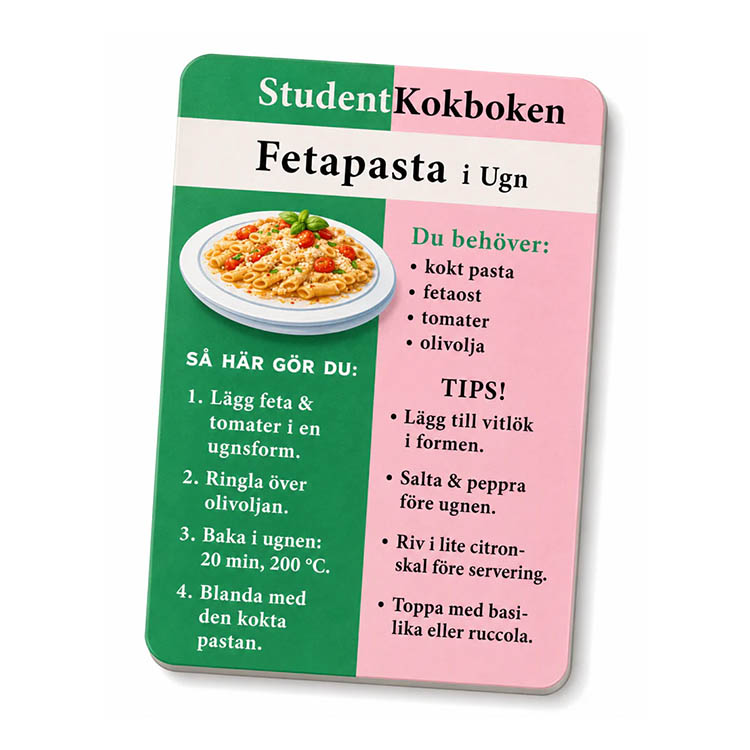 Studentkokboken i kortformat
