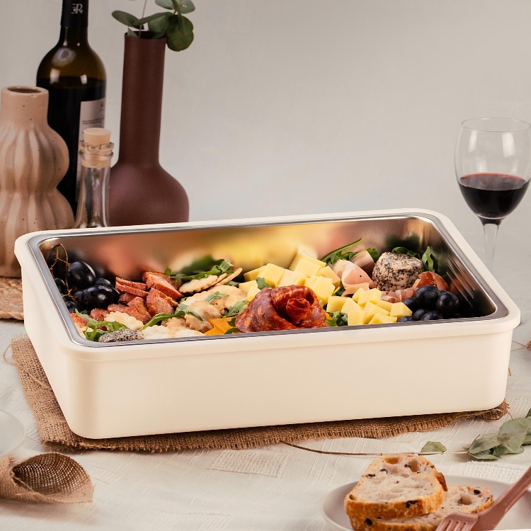 Serveringslåda med kylklampar, Platterbox