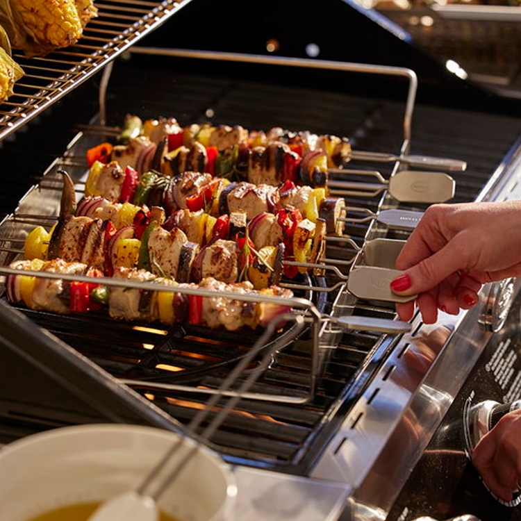 Grillspett med hållare