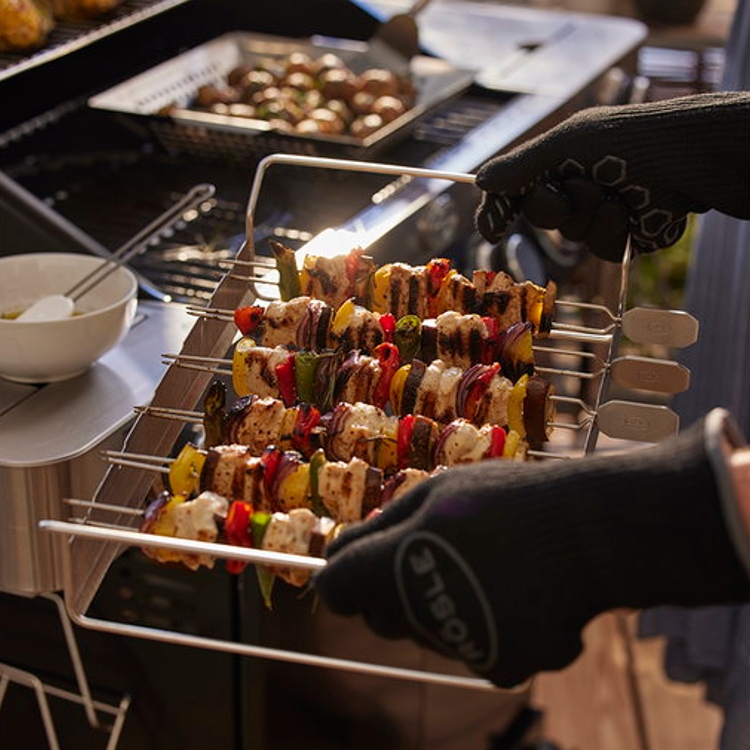 Grillspett med hållare