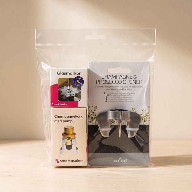 Presentkit: Champagnetillbehör