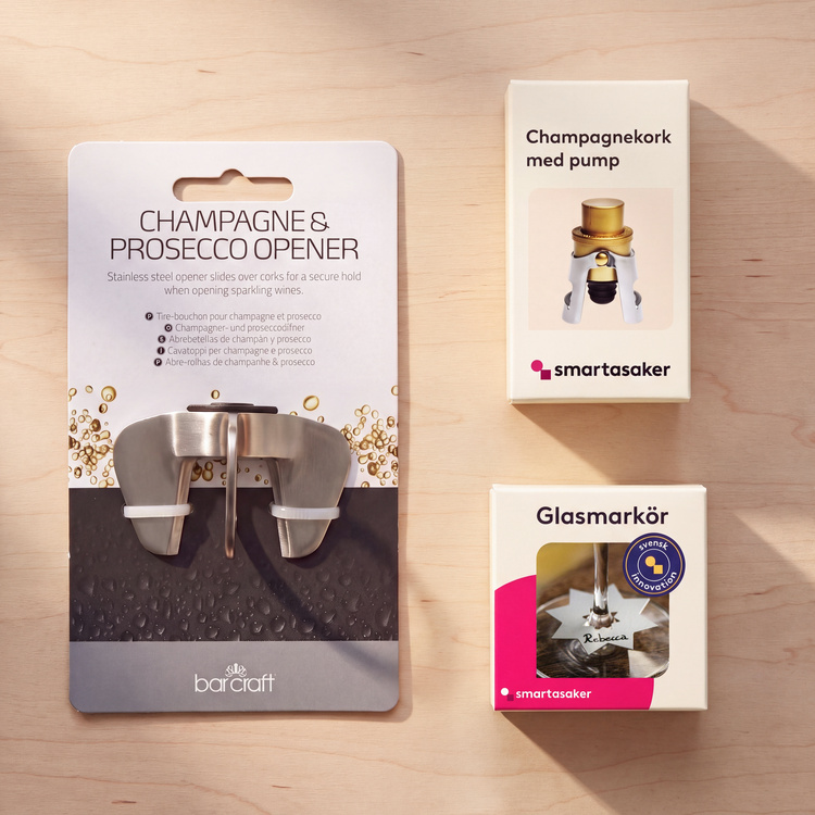 Presentkit: Champagnetillbehör