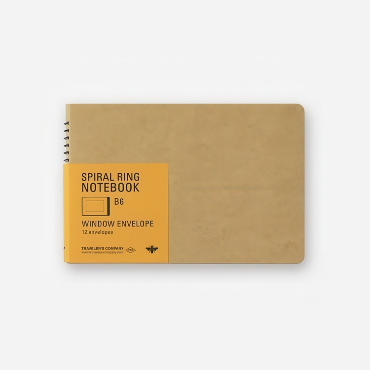 Album, Kuvert med fönster, WINDOW ENVELOPE B6, 12 sidor, Traveler's Company, Natur