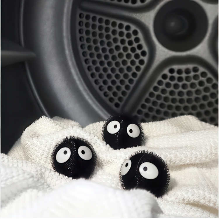 Anti djurhår och ludd bollar till tvättmaskinen, 6 st, LAUNDRY BUDDIES, Ø4,5 cm, Kikkerland, Svarta