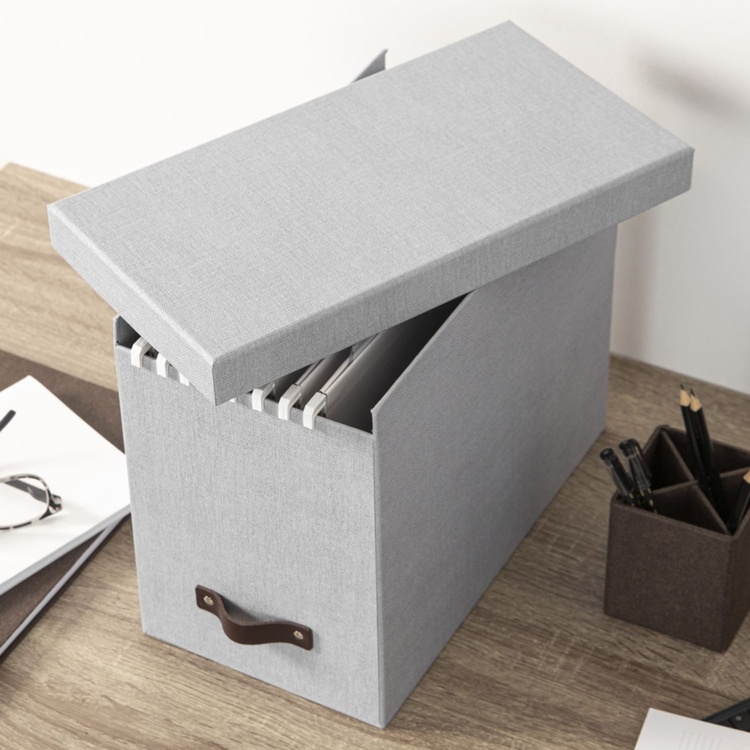 Arkivlåda med hängmappar, BIGSO JOHAN CANVAS, 35 x 18,5 x H 27 cm