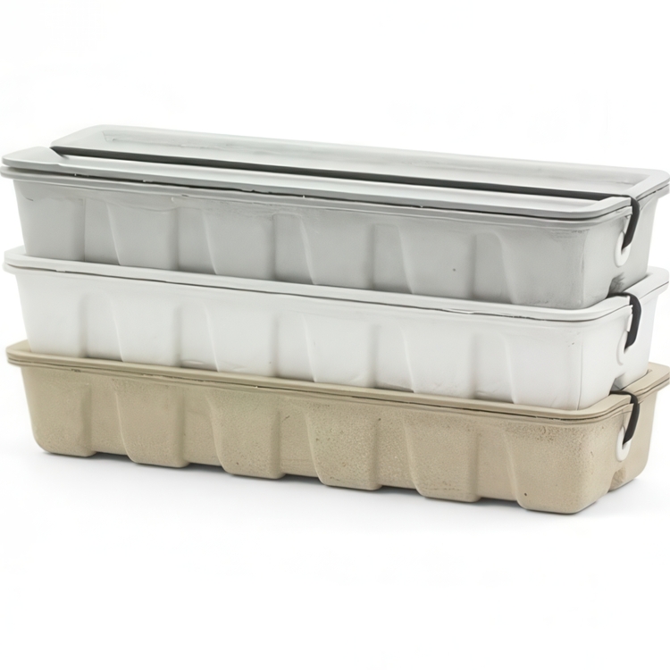 Ask av återvunnet papper, MIDORI PULP PEN STORAGE, vit