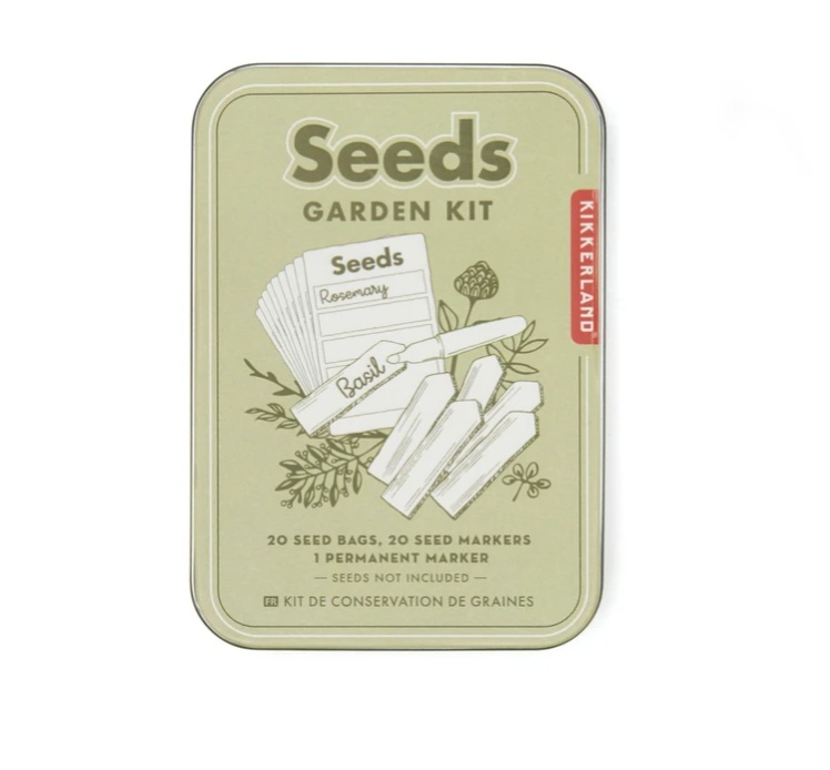 Ask för Frön & Märkpinnar, SEED KEEPING KIT, 7 x 10 cm, Ljusgrön