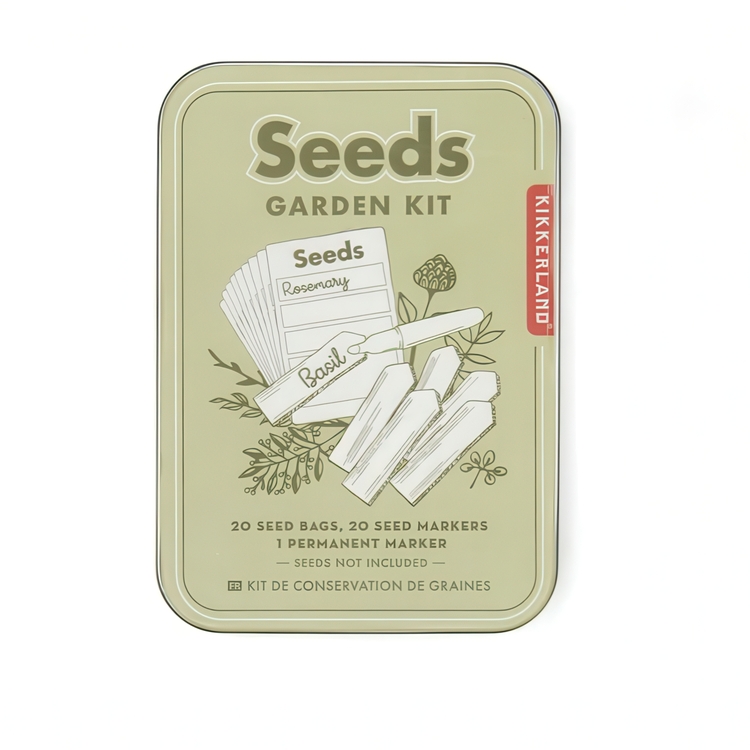 Ask för Frön & Märkpinnar, SEED KEEPING KIT, 7 x 10 cm, Ljusgrön