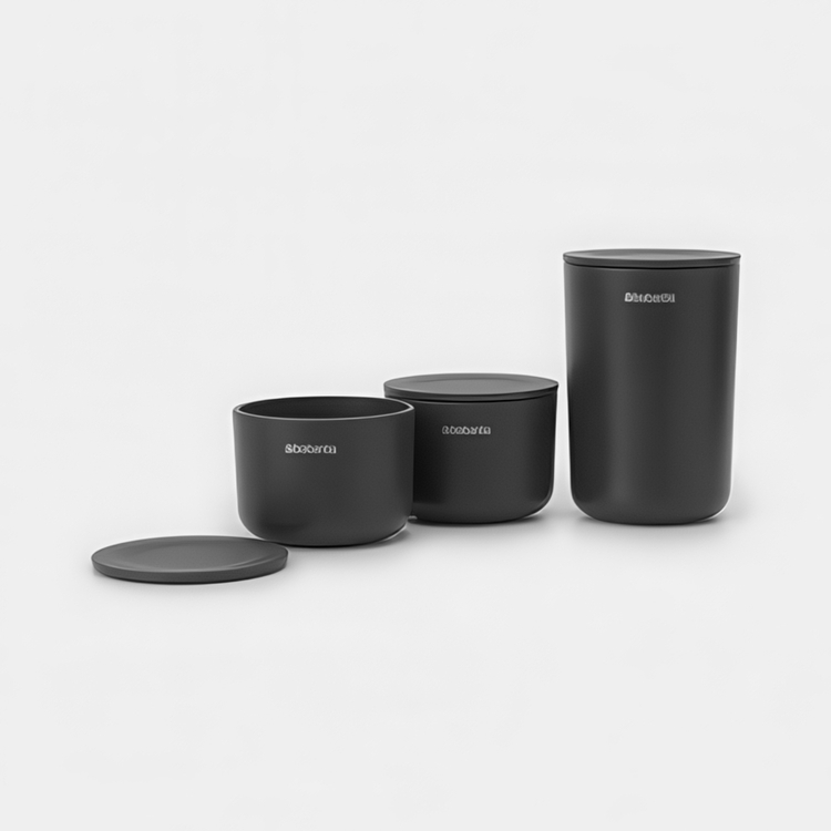 Askar med lock, 3 st, RENEW STORAGE POTS, Brabantia