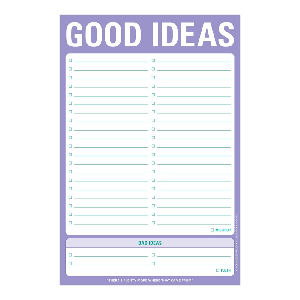 Att-Göra-Block, KNOCK-KNOCK GOOD IDEAS, 15 x 23 cm, Vit / Lila