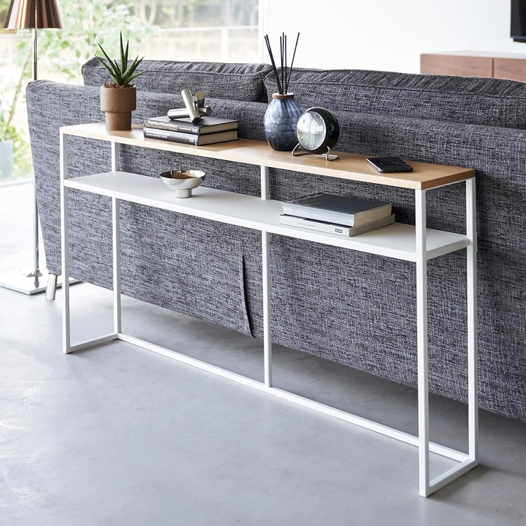 Avlastningshylla, Lång, TOWER CONSOLE TABLE WITH SHELF, 126 x 20,5 x H