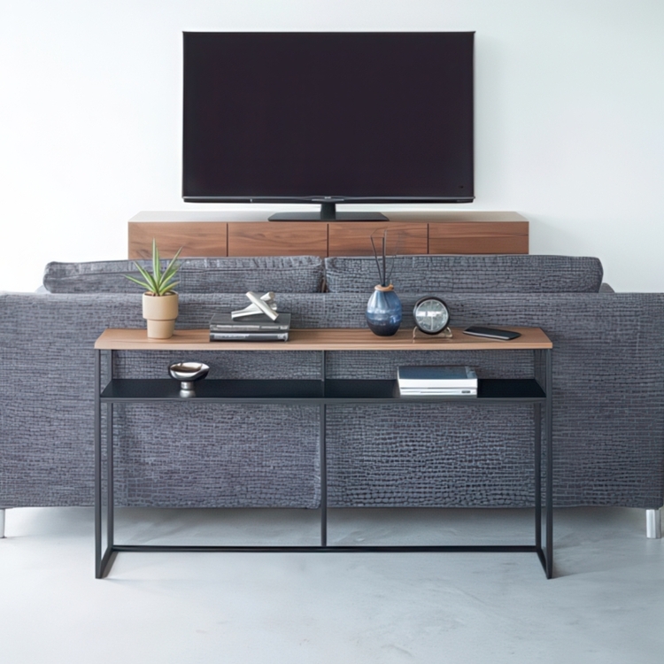 Avlastningshylla, Lång, TOWER CONSOLE TABLE WITH SHELF, 126 x 20,5 x H 65 cm, Yamazaki