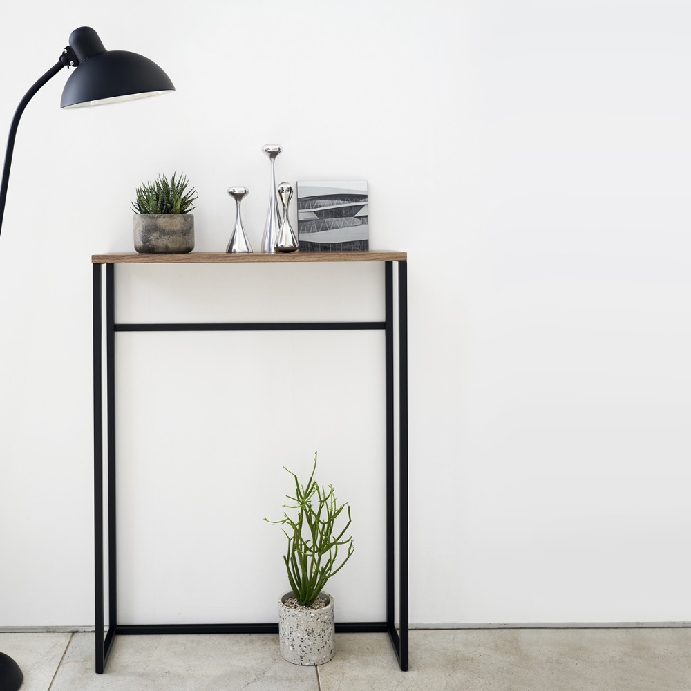 Smalt avlastningsbord, 60 cm, Yamazaki, Svart