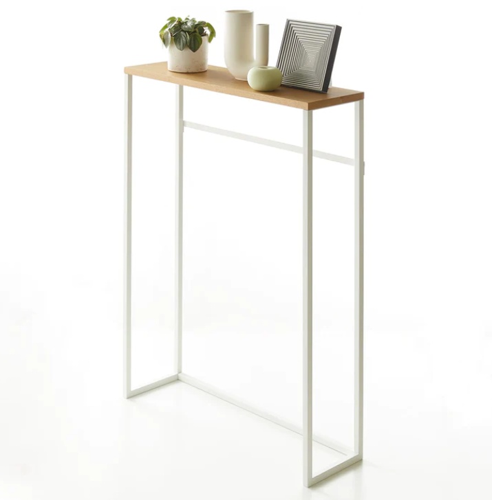 Smalt avlastningsbord, 60 cm, Yamazaki, Vit